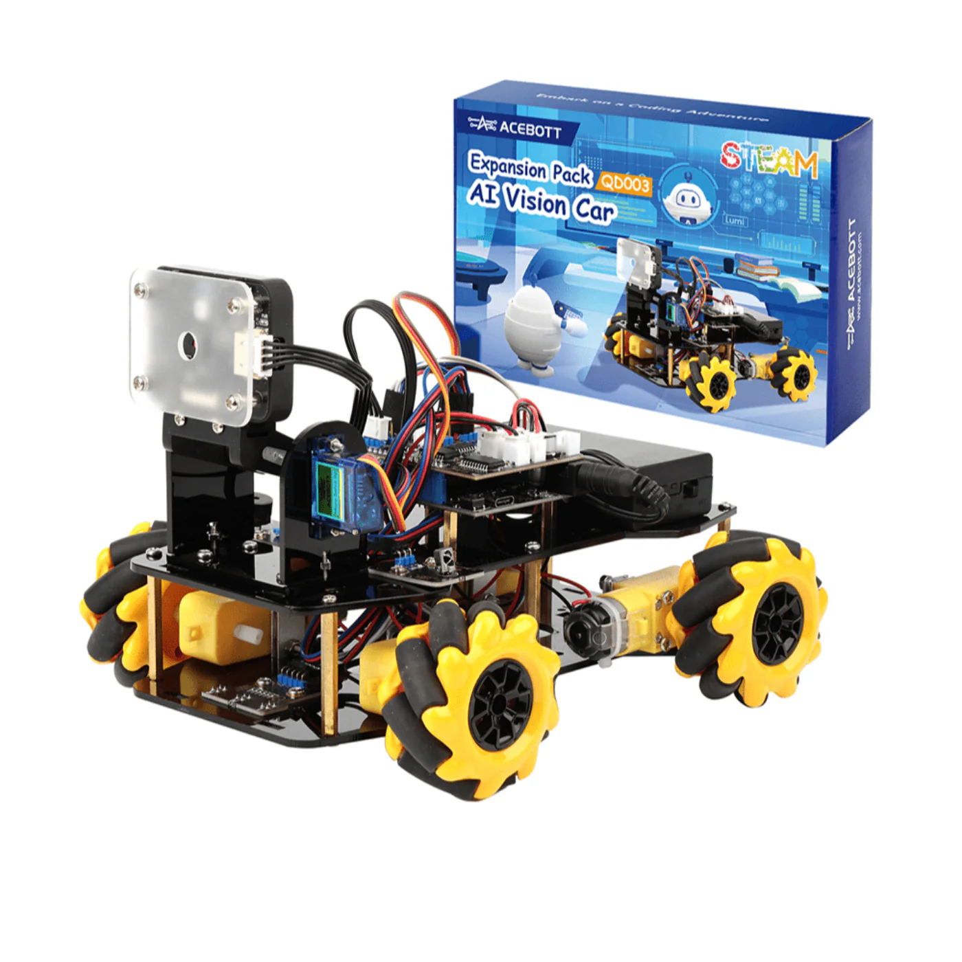 ACEBOTT QD003 STEAM AI Vision Expansion Kit for QD001 Smart Car Kit - Image 2