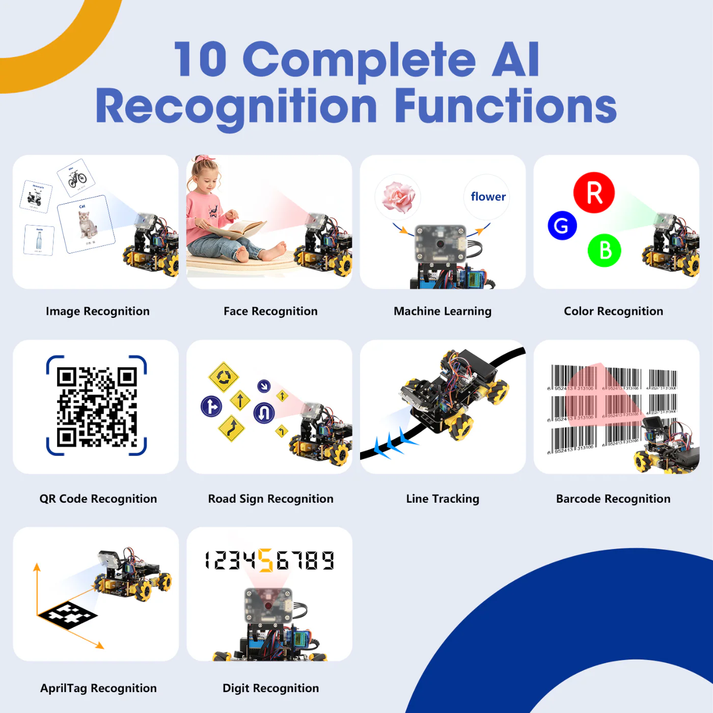 ACEBOTT QD003 STEAM AI Vision Expansion Kit for QD001 Smart Car Kit - Image 4